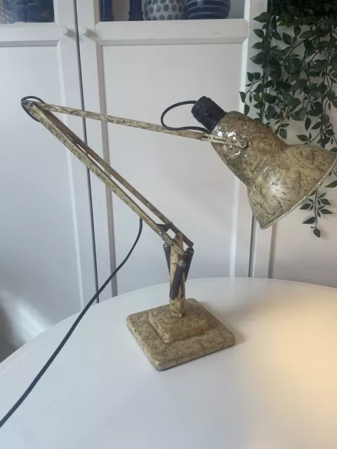 Vintage Herbert Terry Model  1227 Anglepoise Marbled Art Deco Desk Lamp