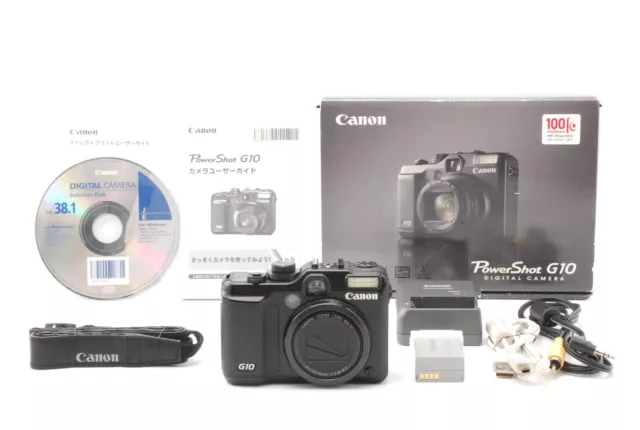 [NEAR MINT in Box] Canon PowerShot G10 14.7MP Digital Compact Camera Black Japan