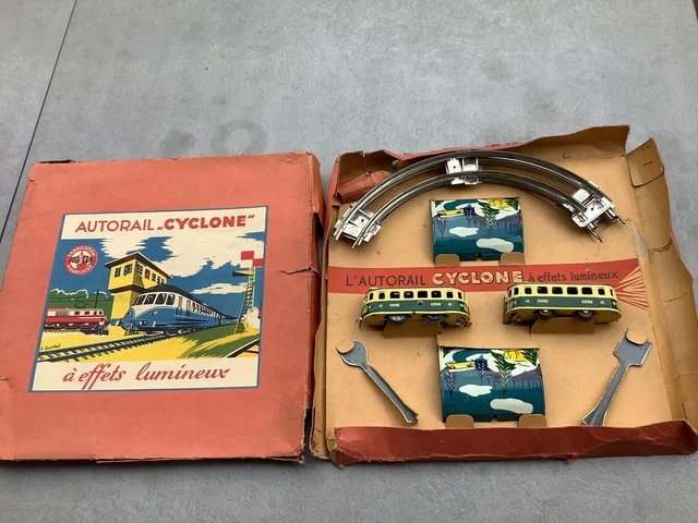 Ancien Jouet Mécanique – Coffret Hornby Meccano Avec Autorail – Métal Taïwan