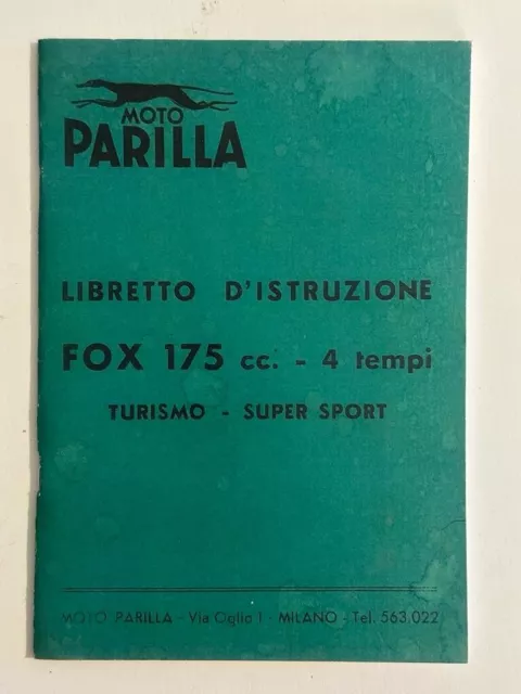 Libretto istruzioni PARILLA FOX 175 CC