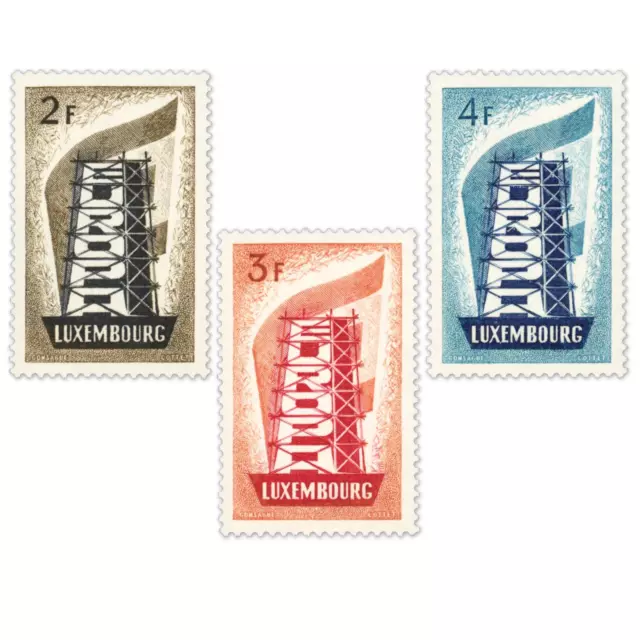Luxembourg N°514 À 516 Europa, 3 Timbres Neufs Avec Charnière 1956