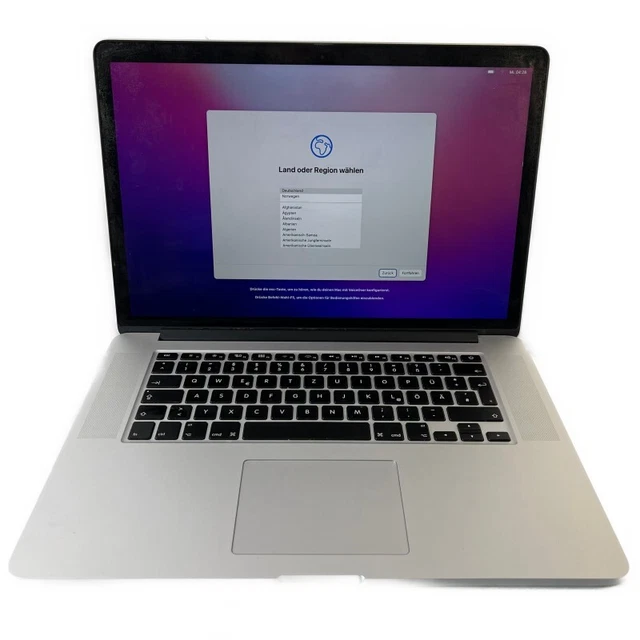 Apple MacBook Pro 11,4 A1398 15,4" Core i7 4te 16 GB 256 GB unità di memoria a stato solido Monterey Staingate