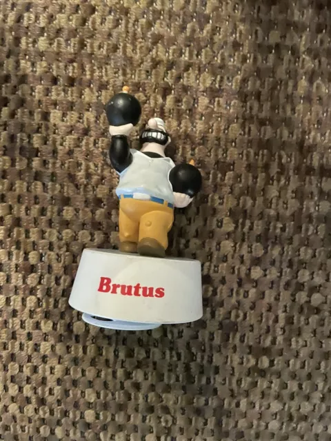 Vintage 1989 Popeye Brutus Wind-up Musical Figurine Music Box