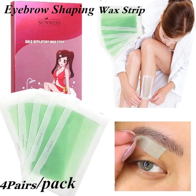 Papel depilador tiras de cera fría cinta formadora de cejas eliminación de vello facial corporal
