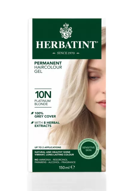 HERBATINT KRÄUTER NATÜRLICHE HAARFÄRBE PLATINBLOND 10N 150ml AMMONIAKFREI