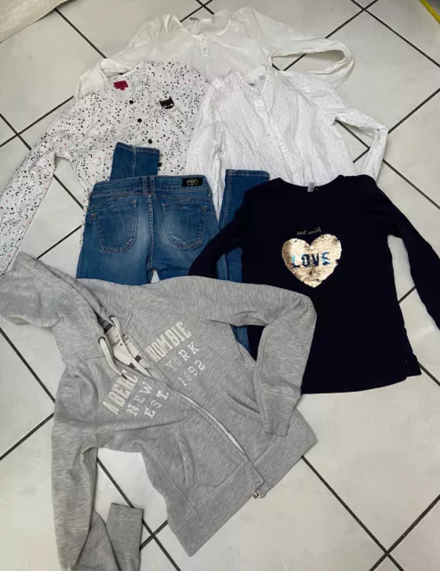 Lot Fille 12 Ans Jean Push Up Le Temps Des Cerises Veste  Abercrombie Ikks Etc