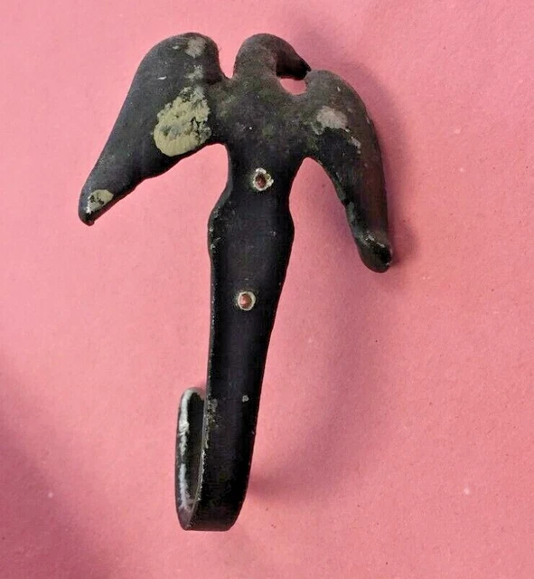 Vintage Aluminum Eagle Wall Hook Hanger 3-1/4" x 2" 2
