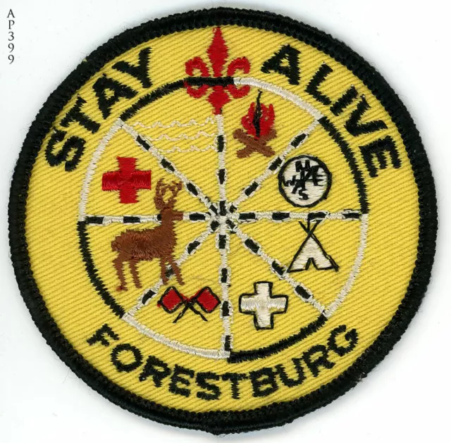 Ap399 - Ecusson Us Patch Stay Alive Forestburg