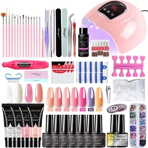 Nail Set With Nail Drill Manicure Set Kit Poly Nail Gel Kit Polish Set Soak-off