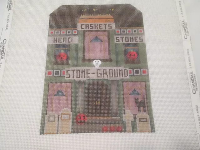 Stone Ground Caskets-Melissa Shirley-Handpainted Needlepoint Canvas