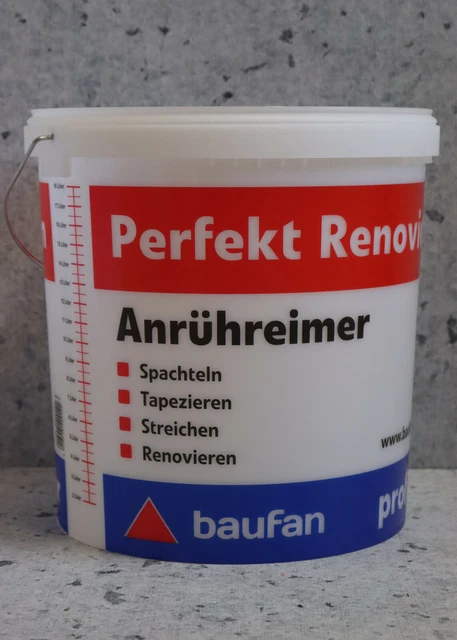 Baufan Anrühreimer 18L Cubo de Medir Kleisteranrühreimer Tapeziereimer Color