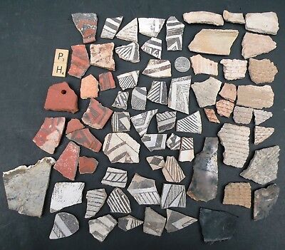 Pre-Colombian Artifacts Pottery Shards 60+ Rare Shards 800 year old Fingerprints