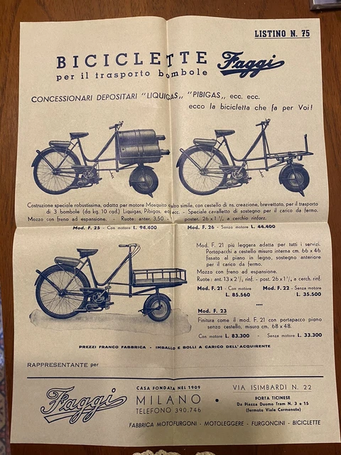 Ancien Dépliant Publicitaire Moto Gilera – Catalogue Arcore Milano 1933