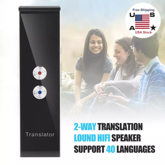 Smart Two-Way Real Time Portable 40+ Languages Translator Instant Voice US