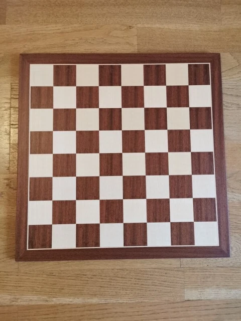Grand ÉCHIQUIER En Bois 45 x 45 cm Plateau Jeu D'Échecs