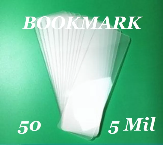 Bookmark Small Laminating Pouches 50 PK 5 Mil 2-1/8 x 6 Gloss