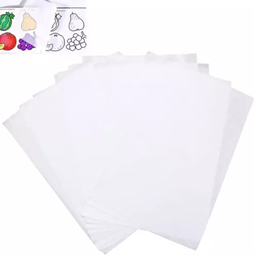 50 Sheets Tracing Paper, a4 Graphite Paper Carbon for Tracing, White
