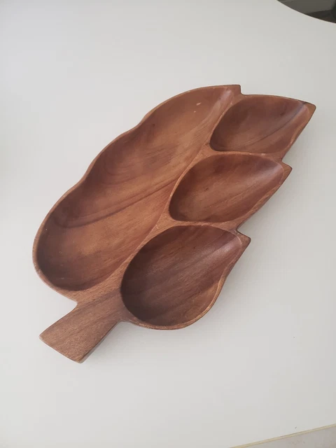 Vintage Rosas Artifacts Philippines Filipino Carved Monkey Paw Wood Serving Tray