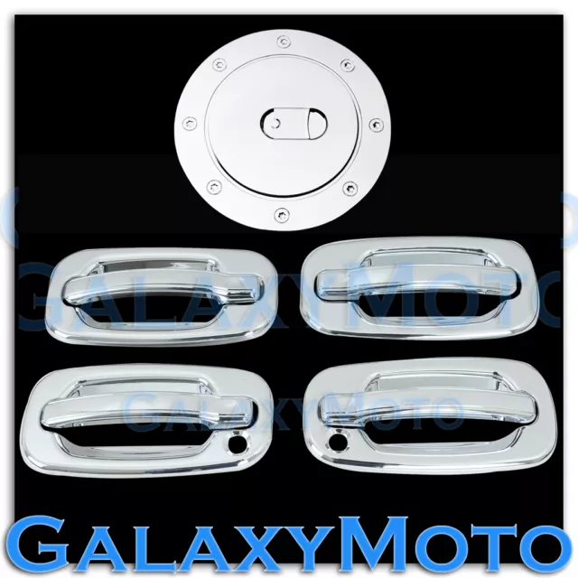 00-06 GMC Yukon+XL Triple Chrome Plated 4 Door Handle+PSG Keyhole+Gas Fuel Cover