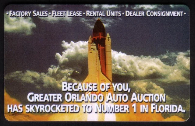 NASA Space Shuttle 'Greater Orlando Auto Auction' Promo Prototype Phone Card