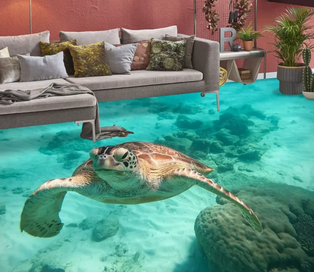 3D Sea Turtle SKE2706 Floor WallPaper Print Decal Epoxy Floor Deco Kay