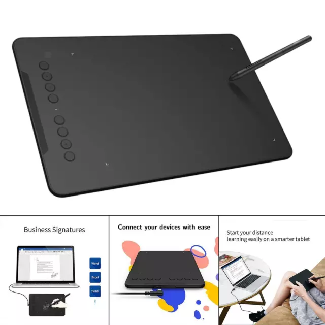 Ultrathin 7x 4.37" Graphic Drawing Tablet 60° Tilt 5080LPI 220RPS Painting