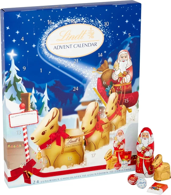 LINDT MILK CHOCOLATE Christmas Advent Calendar 2023 Medium 160 g A