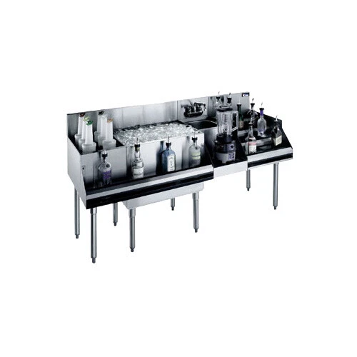 Krowne Metal Royal 1800 Series 66"W Underbar Ice Bin/Cocktail Station