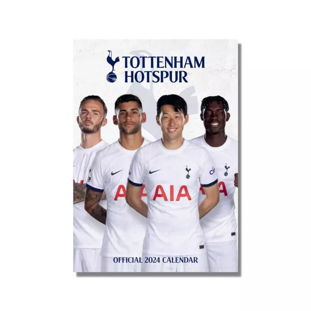 Tottenham Hotspur FC 2024 Calendar, Month to View A3 Wall Calendar, Official Pro