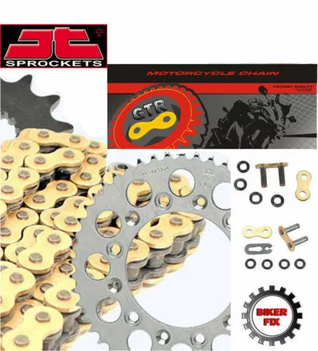 Passend für Honda CB400 NB-ND 81-83 GOLD extra strapazierfähig X-Ring Kettenrad Set Kit