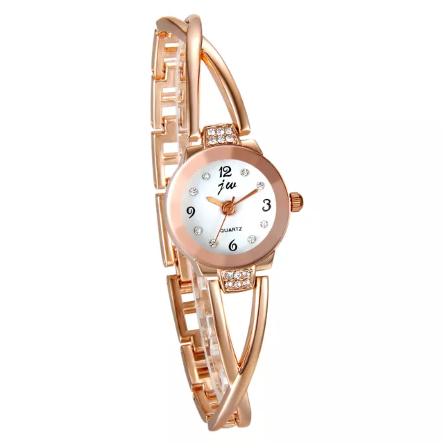 Women Analog Quartz Crystal Digital Dial Wrist Watch Band Cross Strap Bracelet