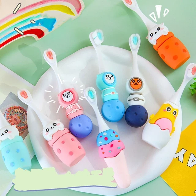Herramientas portátiles de limpieza dental cuidado bucal niños cepillo de dientes cerdas suaves