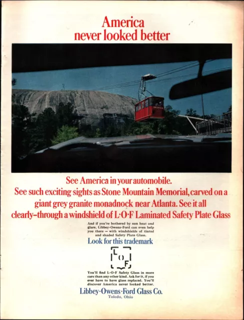 1965 Libbey Owens Ford Safety Plate Glass Ad White Sands National Monument d8