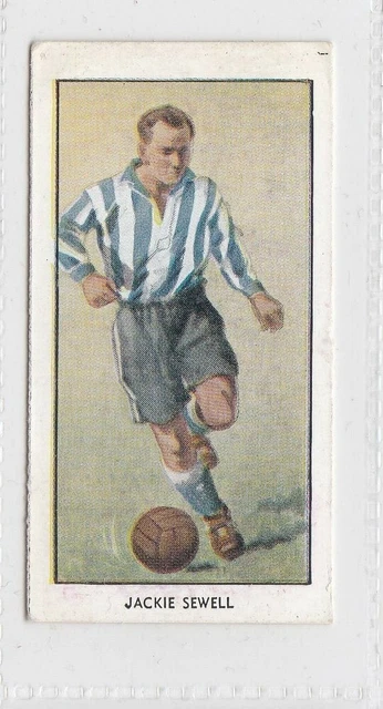1955 D C Thomson Wizard Famous Footballers mauve #10 Jackie Sewell, Sheff Wed