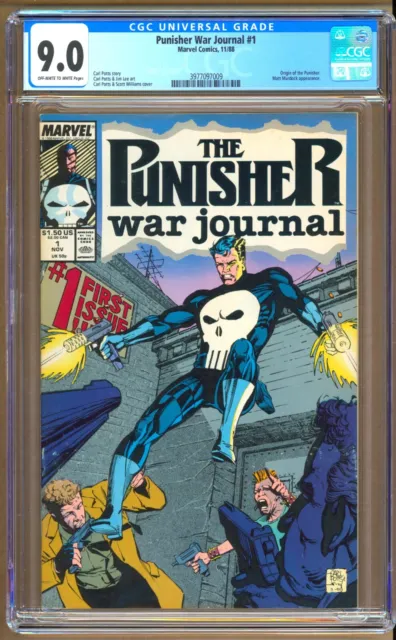 Punisher War Journal #1 (1988) CGC 9.0  OW/W Pages  Carl Potts - Jim Lee