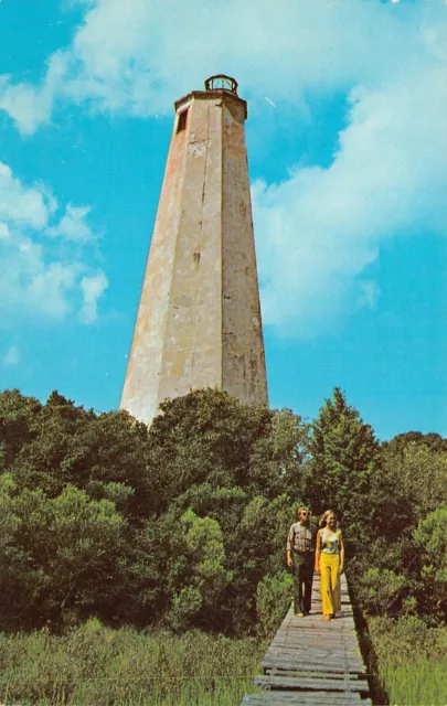 Bald Head Island NC Old Baldy Lighthouse Sedgely Abbey Plantation Postcard B61