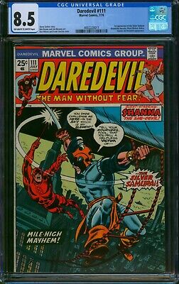 DAREDEVIL #111 🌟 CGC 8.5 🌟 1st Appearance of SILVER SAMURAI! Marvel Comic 1974
