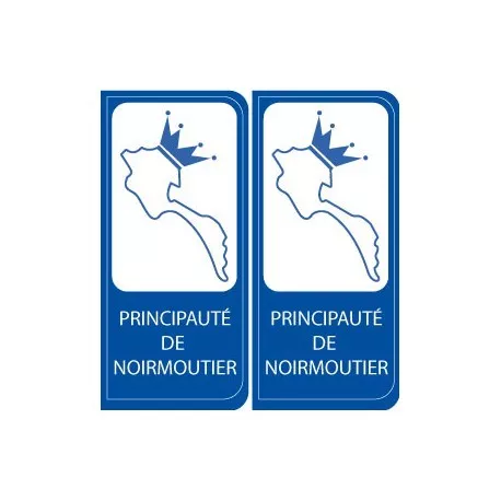 Ile de Noirmoutier principauté autocollant sticker plaque immatriculation adhési