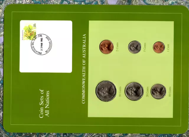 Coin Sets of All Nations Australia UNC 1982-1984 50, 20 cents 1984