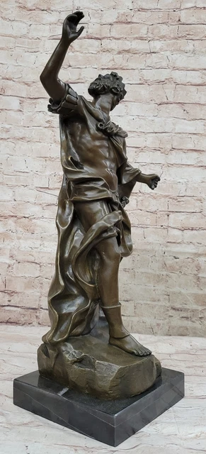 Hecho a Mano Bailando Rey Emperador Bronce Escultura Caliente Reparto Hogar Gran