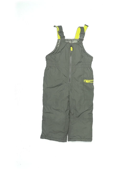 Carter's Boys Green Snow Pants With Bib 24 Months