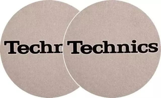 2x Slipmats - Technics - Silber | Doppelpack | Für DJs Plattenspieler Turntable