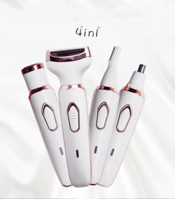 4 in1 Electric Women Shaver Lady Facial Hair Removal Bikini Leg Body Epilator