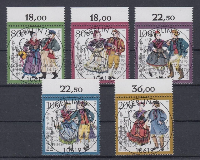 Bund 1696-1700 mit Oberrand Wohlfahrt Deutsche Trachten kompl. Satz ESST Berlin