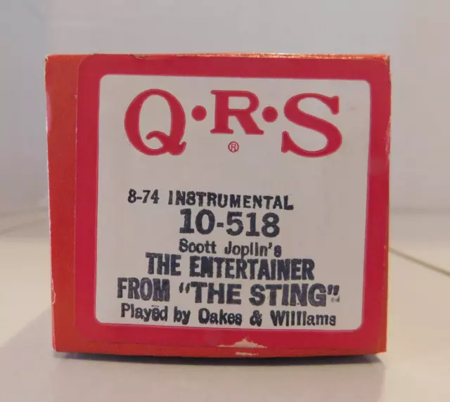 QRS 10-518 The Entertainer (From "The Sting") Player Piano Roll