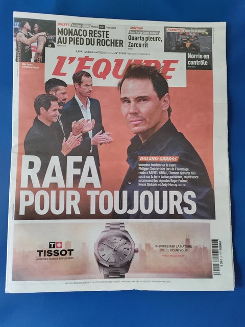 Journal L'Équipe Du 25/05/2025 - Édition Spéciale Paris PSG, Roland Garros, Nadal (14 Unes) - Neuf