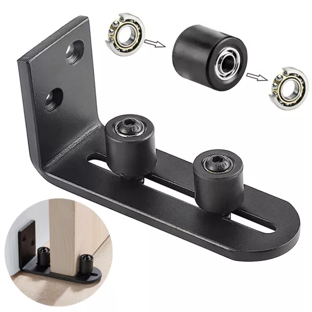 Barn Door Hardware Bottom Floor Guide Roller Stay Adjustable Wall Sliding Kit