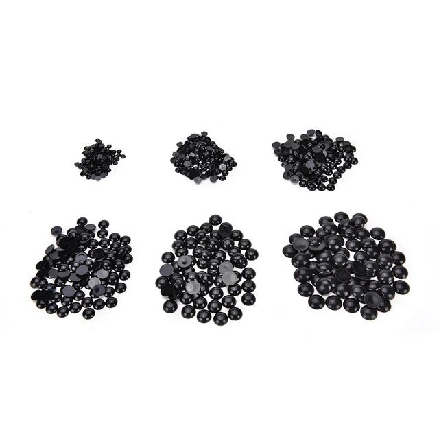 100 Pcs/Set Half Round Black Eyes Kids Toy Bear Doll Animal Puppet DIY SupplH-wf