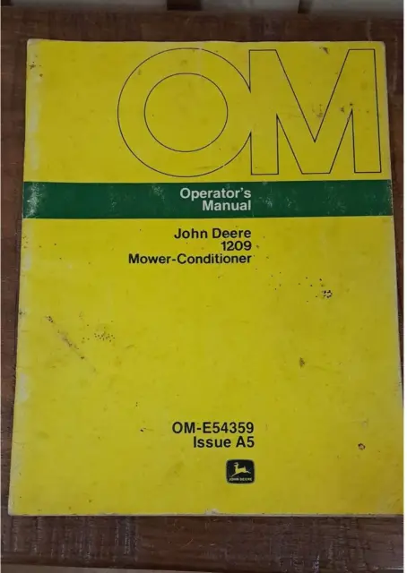 John Deere 1209 Mower-Conditioner Operator's Manual