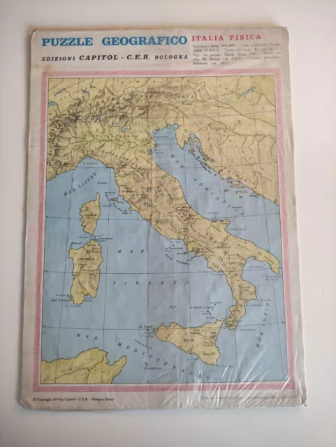 Puzzle geografico "Italia fisica"